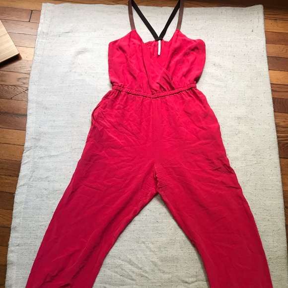 Twelfth Street Cynthia Vincent Pink Silk Jumpsuit - Picture 2 of 8